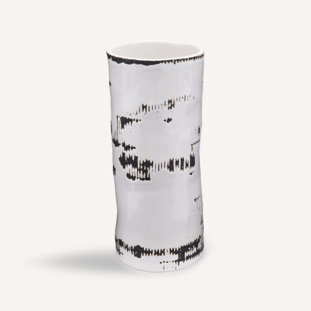 Raw Glazed Ceramic Vase, H22.5cm - image 1