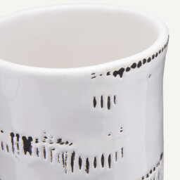 Raw Glazed Ceramic Vase, H22.5cm - thumbnail 3