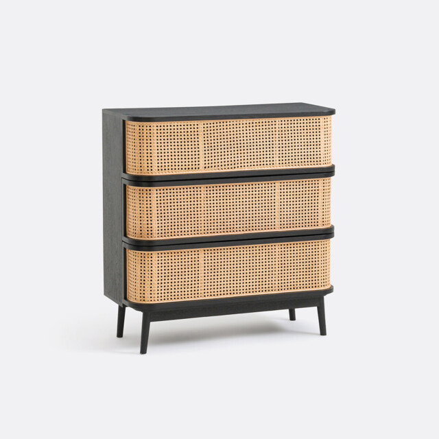 Laora Cane Chest of 3 Drawers - image 1
