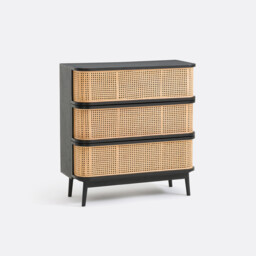 Laora Cane Chest of 3 Drawers - thumbnail 1