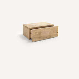 Paul Solid Oak 1-Drawer Floating Bedside Table - thumbnail 3