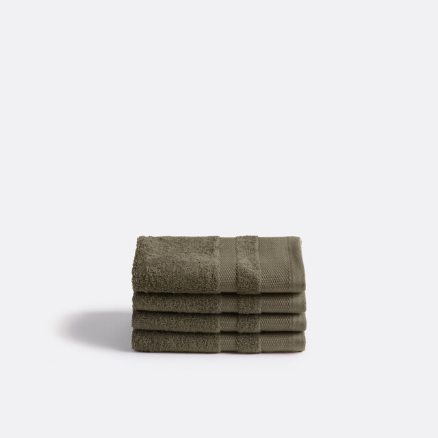 Kheops Face Towels in Egyptian Cotton 600g/m2 in Set of 4 - image 1
