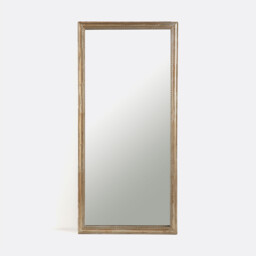 Afsan Rectangular Mirror in Solid Mango Wood, W80 X H170cm