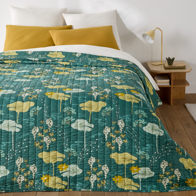 Song Cotton Voile Quilted Bedspread Kantha - image 1