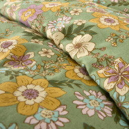 Rosemary Green Cotton & Washed Linen Duvet Cover - thumbnail 4