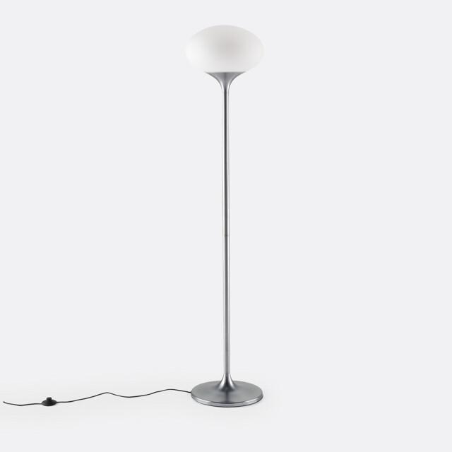 Merisa Chrome Metal & Opaline Floor Lamp - image 1