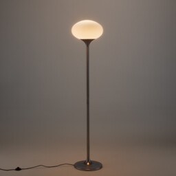 Merisa Chrome Metal & Opaline Floor Lamp - thumbnail 3