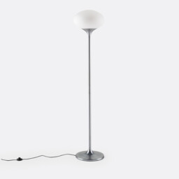 Merisa Chrome Metal & Opaline Floor Lamp - thumbnail 1
