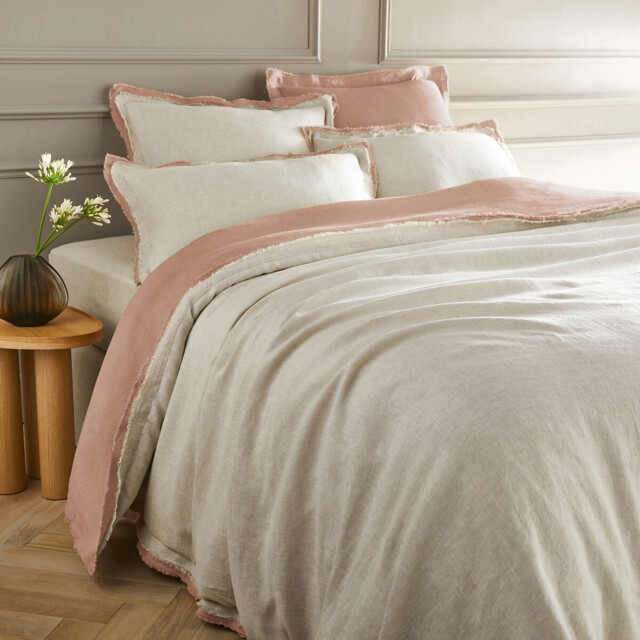 Alhanasia Washed Linen Duvet Cover with Double Fringe - image 1