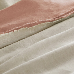 Alhanasia Washed Linen Duvet Cover with Double Fringe - thumbnail 4