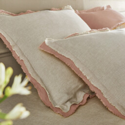 Alhanasia Washed Linen Duvet Cover with Double Fringe - thumbnail 3