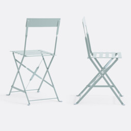 Set of 2 Ozevan Folding Metal Chairs - thumbnail 2