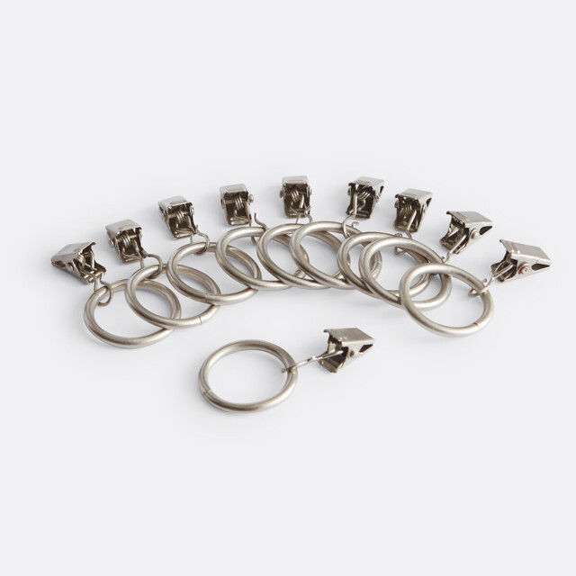 Set of 10 Onega Metal Curtain Rings (Diameter 3.6cm) - image 1