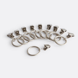 Set of 10 Onega Metal Curtain Rings (Diameter 3.6cm)