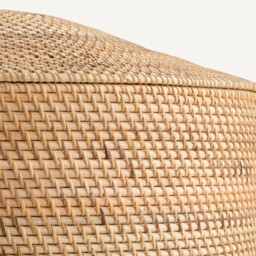 Mirella Rattan and Woven Bamboo Basket - thumbnail 3