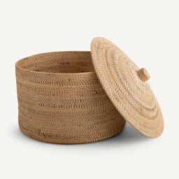 Mirella Rattan and Woven Bamboo Basket - thumbnail 2
