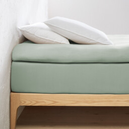 30% Recycled Cotton Jersey Fitted Mattress Topper Sheet - thumbnail 1