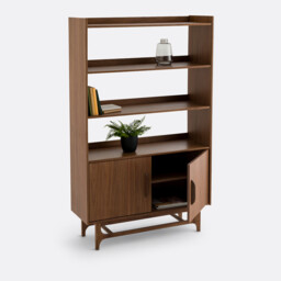 Larsen Vintage Bookcase in Walnut and Veneer - thumbnail 4
