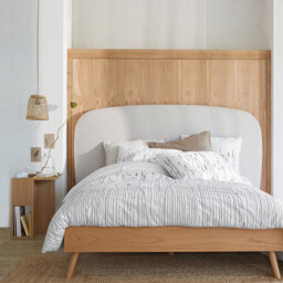 Miji Oak Veneer Bed with Bed Base - thumbnail 2