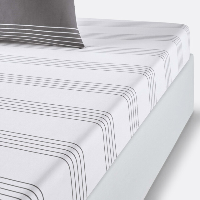 Horizon Striped Cotton Fitted Sheet - image 1