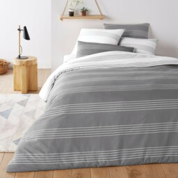 Horizon Striped Cotton Fitted Sheet - thumbnail 2