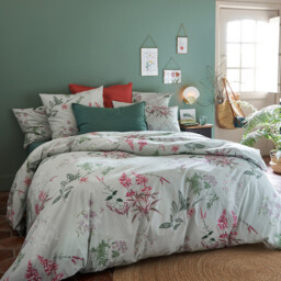 Isoline Floral Cotton Percale 200 Thread Count Duvet Cover - thumbnail 1