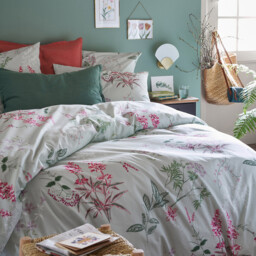 Isoline Floral Cotton Percale 200 Thread Count Duvet Cover - thumbnail 2