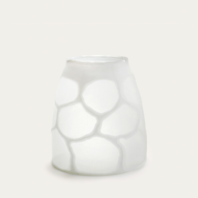 Arca Frosted Glass Vase, H28cm - image 1