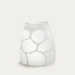 Arca Frosted Glass Vase, H28cm