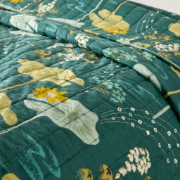 Song Cotton Voile Quilted Bedspread Kantha - thumbnail 4