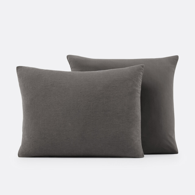 Annaba Two-Sided Washed Linen & Cotton Pillowcase - image 1