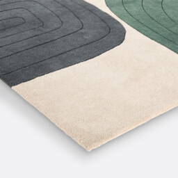 Milano Multicoloured Wool Rug - thumbnail 4