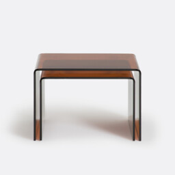 Set of 2 Joan Tempered Glass Nesting Coffee Tables - thumbnail 3