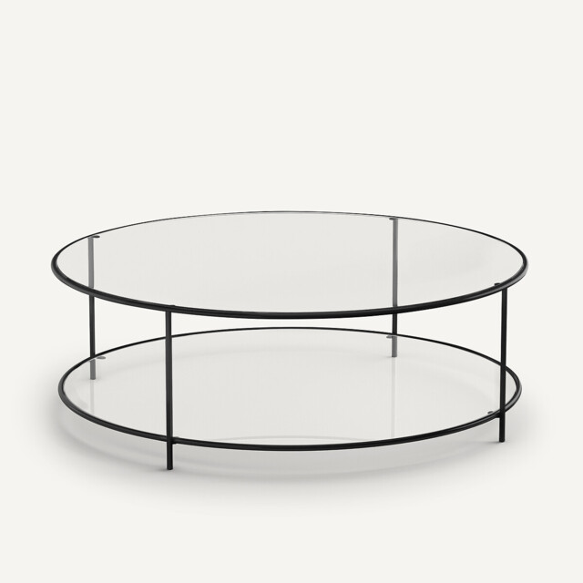 Sybil Tempered Glass Round Coffee Table - image 1