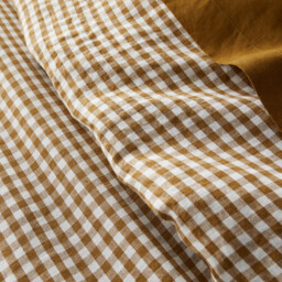 Acélie Bronze Washed Linen Duvet Cover - thumbnail 4