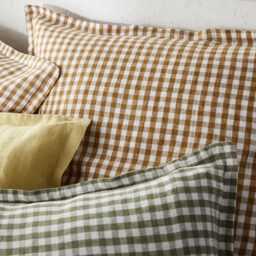Acélie Bronze Washed Linen Duvet Cover - thumbnail 3