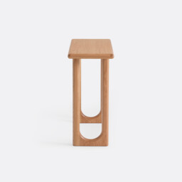 Douve Console Table in Solid Oak and Oak Veneer, Width 80cm - thumbnail 3