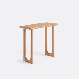 Douve Console Table in Solid Oak and Oak Veneer, Width 80cm