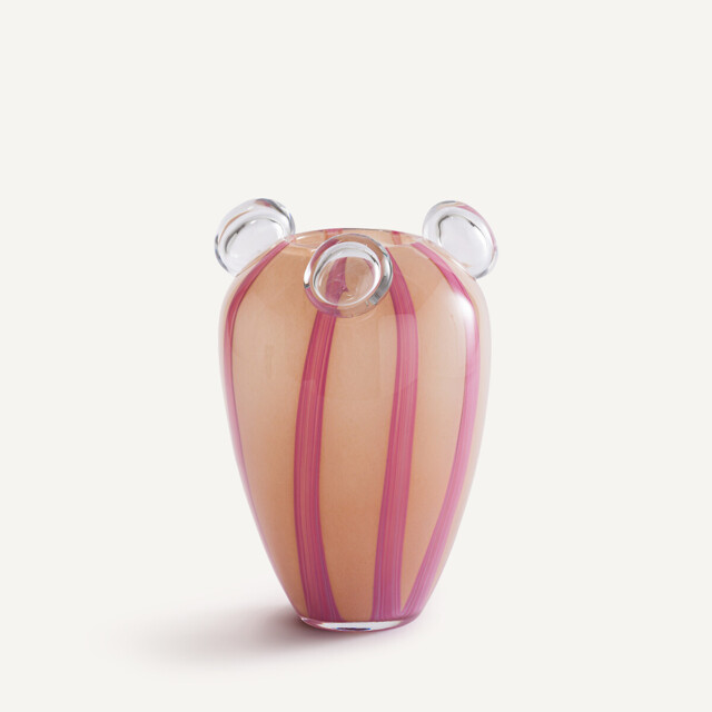 Celis Blown Glass Vase with 3 Bubbles H30cm - image 1