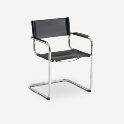 Winset Genuine Split Leather Table Armchair - thumbnail 1