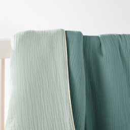 Kumla Two-Tone Cotton Muslin Baby Blanket - thumbnail 2
