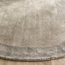 Burada Round Handwoven Lyocell Rug - thumbnail 2