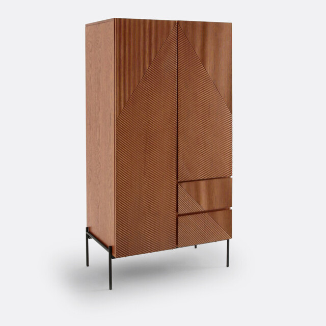 Lodge 2-Door Wood Veneer Wardrobe - image 1
