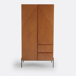 Lodge 2-Door Wood Veneer Wardrobe - thumbnail 2