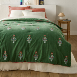 Dylis Quilted Corduroy Bedspread - thumbnail 1
