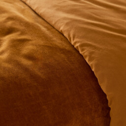 Noria Double-Sided Duvet Cover in Washed Cotton/Velvet - thumbnail 3