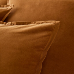 Noria Double-Sided Duvet Cover in Washed Cotton/Velvet - thumbnail 4