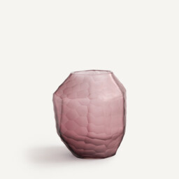 Zenka Vase in Burgundy Frosted Glass - thumbnail 2