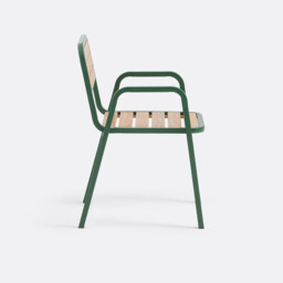 Set of 2 Acacia Metal Garden Amchairs Jaja - thumbnail 4