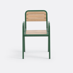 Set of 2 Acacia Metal Garden Amchairs Jaja - thumbnail 3